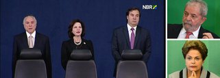 A nova procuradora-geral da República, Raquel Dodge, tomou posse nesta manhã, ao lado de três investigados. Um deles, Michel Temer, denunciado por corrução, obstrução judicial e comando de organização criminosa. Outros, os presidentes da Câmara e do Senado, Rodrigo Maia (DEM-RJ) e Eunício Oliveira (PMDB-CE), acusados de receber propinas da Odebrecht. "Ninguém pode estar acima ou abaixo da lei", disse Dodge, em seu discurso. Na fala, ela reproduziu uma frase que tem sido repetida com frequência pela presidente deposta Dilma Rousseff, citando como exemplo o fato de ela e o ex-presidente Lula terem sido colocados "abaixo da lei" durante o processo que levou ao golpe de 2016