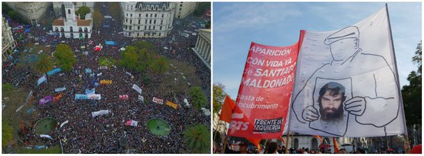 Milhares de argentinos saíram às ruas nesta sexta-feira (1º) em protesto contra o desaparecimento de Santiago Maldonado, visto pela última vez há um mês quando participava de uma manifestação indígena reprimida pela polícia na cidade de Esquel, sul da Argentina; organismos de direitos humanos cobram que o governo encontre os responsáveis pelo desaparecimento do jovem; o presidente Mauricio Macri diz respeitar a investigação, mantida em sigilo 