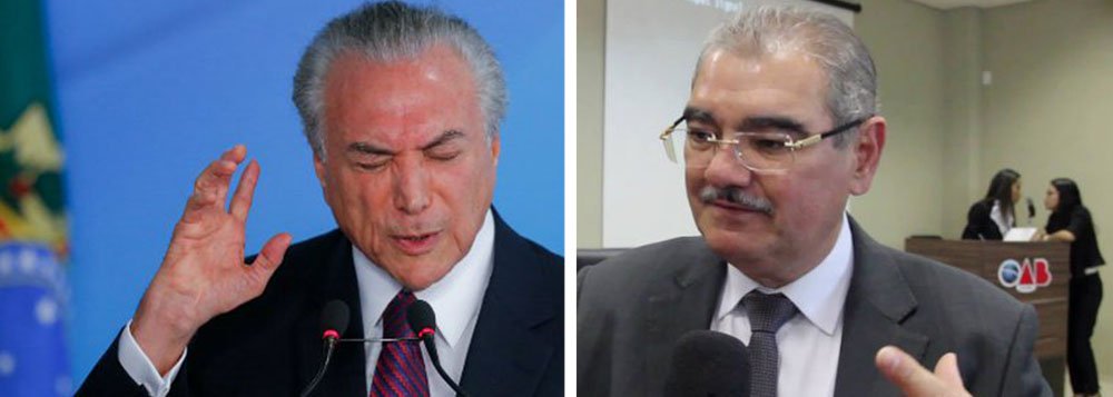 Membro do Conselho Federal da Ordem dos Advogados do Brasil (OAB), o advogado alagoano Everaldo Patriota afirma que Michel Temer "quebrou o decoro e perdeu as condições de governabilidade"; segundo Patriota, a decisão da OAB de pedir o impeachment não toma como base o áudio divulgado pela mídia, mas a confirmação por parte do próprio Temer de que ele teria tomado conhecimento de crimes e não teria buscado as autoridades competentes para apurar o caso