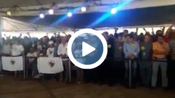 Um ato na Usina Miranda, em Indianópolis, Triângulo Mineiro, em defesa da manutenção da concessão das hidrelétricas Miranda, São Simão e Jaguara com a Cemig; o governo federal pretende leiloar as três usinas, no dia 27 de setembro, para arrecadar R$ 11 bilhões que ajudariam a cobrir o rombo fiscal; a medida é uma contrapartida exigida pelo executivo para renegociar dívidas com o estado