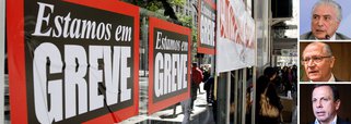 "É revelador do que se vem dizendo aqui há dias: o movimento grevista tomou corpo e há uma imensa preocupação no casal Temer-PSDB com sua repercussão", diz o jornalista Fernando Brito, do Tijolaço, sobre a greve geral desta sexta-feira, 28, que deve paralisar o Brasil; Brito destaca que Michel Temer anunciou corte de ponto, o governador Geraldo Alckmin foi à Justiça para impedir que metroviários e ferroviários e o prefeito João Doria contratou táxis para levar os funcionários da Prefeitura paulistana ao trabalho