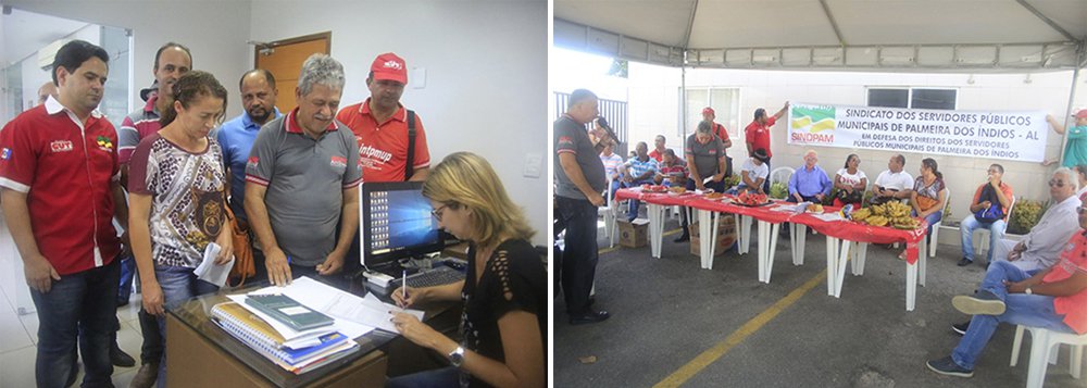 Um grupo de servidores municipais, acompanhado por integrantes da Central Única dos Trabalhadores (CUT) em Alagoas, entregou um ofício na presidência da Associação dos Municípios Alagoanos (AMA) pedindo uma audiência pública com os prefeitos a fim de discutir o regime da Previdência; além disso, eles devem ir ao Ministério Público Estadual (MPE) para entregar outro ofício pedindo investigação no fundo de Previdência das cidades; 78 municípios alagoanos possuem o regime próprio de previdência e mais de 50 desses estariam falidos
