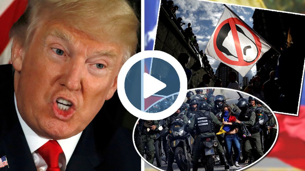 O presidente dos EUA, Donald Trump, disse nesta sexta-feira 11 que considera uma "opção militar" contra a Venezuela; "Temos muitas opções para a Venezuela, inclusive uma opção militar se for necessário", afirmou a jornalistas em Nova Jersey, quando questionado sobre a situação no país; sem dar detalhes nem confirmar a ação, Trump repetiu que uma opção militar é "certamente algo que podemos buscar" no país governado por Nicolás Maduro