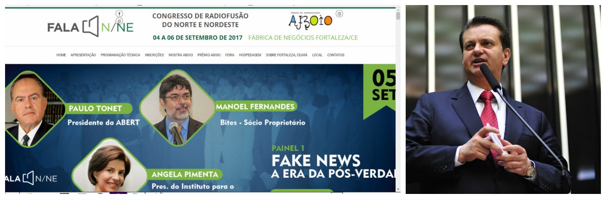 O ministro da Ciência, Tecnologia, Inovações e Comunicações Gilberto Kassab,(PSD) deve participar hoje, em Fortaleza, da solenidade de abertura do Fala Norte/Nordeste - Congresso de Radiodifusão do Norte e Nordeste. O congresso tem como tema "Inteligência Criativa Para a Geração de Negócios da Comunicação”. Na oportunidade será apresentada a nova edição do Guia Acert de Rádio e Televisão, com informações completas relacionadas às emissoras cearenses. O congresso prossegue até o dia 6, com programação de palestras e workshops
