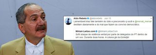 Ex-ministro dos governos Lula e Dilma, o alagoano Aldo Rebelo (PCdoB) usou as redes sociais para se posicionar sobre os supostos ataques que a jornalista Miriam Leitão teria sofrido, durante um voo, de militantes do PT; Aldo disse que o ataque a Miriam até seria lamentável, mas que ela e o jornalista Merval Pereira destilam diariamente “ódio e preconceito” além de “fazerem mal ao convívio democrático”