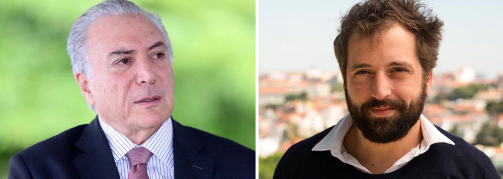 "Eleição direta, pra mim, seria se o mercado escolhesse diretamente o presidente. Quando o povo vota, a eleição deixa de ser direta, porque tá passando por cima dos investidores. E dá um puta trabalho depois. Tem que inflar um pato, tirar o presidente, desinflar o pato, botar outro presidente. Por isso proponho eleições diretas de verdade: reúne o PIB e deixa ele escolher. Vai poupar trabalho pra todo o mundo", ironiza o colunista Gregório Duvivier em sua coluna desta segunda
