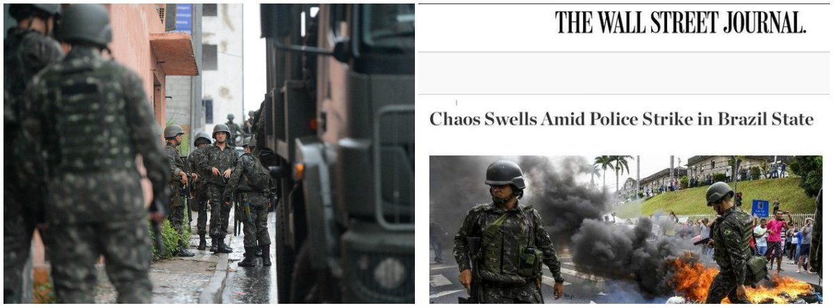 Reportagem do jornal americano conta que já morreram mais de cem pessoas no Espírito Santo e descreve o cenário de violência e saques que já ultrapassa cinco dias, ameaçando se espalhar para outras regiões do país e adiando medidas de austeridade do governo