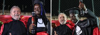 Ex-presidente foi o patrono de formatura dos estudantes da Universidade da Integração Internacional da Lusofonia Afro-Brasileira (Unilab), a 14ª universidade criada durante seu governo, na noite desta sexta-feira 18 em São Francisco do Conde, na Bahia; em seu discurso, ele ressaltou que "o preconceito é uma doença e temos que vencer" e afirmou que "o Brasil não está fazendo favor quando oferece bolsa de estudo. O Brasil está pagando cada centavo, séculos de dívidas"; "Enquanto eu tiver força eu irei lutar p/ que não haja nenhum corte nos benefícios que um jovem africano recebe para estudar nesse país", destacou