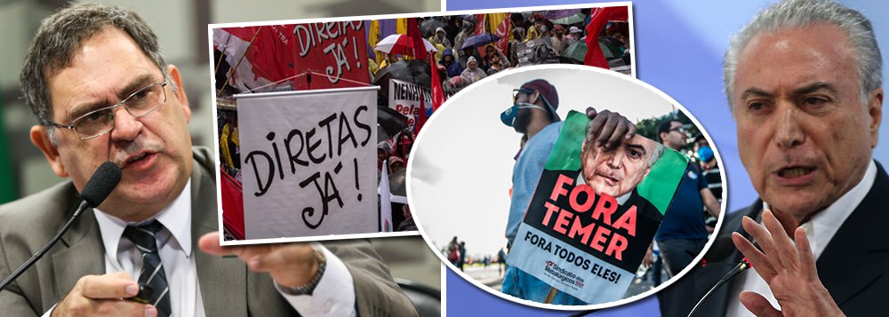 Conselho Federal de Economia (Cofecon) divulgou nesta terça-feira (30) nota em pede a saída de Michel Temer e a imediata realização de eleições diretas para seu substituto; segundo entidade dos economistas, presidida por Julio Miragaya, tanto a permanência de Temer quanto a eleição indireta de um novo presidente manterão a economia brasileira 'na UTI' nos próximos 18 meses, com a retração dos investimentos e a consequente ampliação do desemprego, fomentando a desesperança e ampliando o risco de explosão do 'caldeirão social'; "Portanto, afastar Temer, sustar a agenda de 'reformas' e realizar eleições diretas são passos indispensáveis para a tão desejada retomada do crescimento econômico", diz o texto