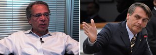 O pré-candidato à presidência Jair Bolsonaro afirmou que está em fase de "namoro" nas conversas com o economista Paulo Guedes para integrar o Ministério da Fazenda em seu governo, caso seja presidente; Guedes é fundador e sócio majoritário do grupo financeiro BR Investimentos e um dos quatro fundadores do Banco Pactual; "Eu busquei quem foi crítico de planos econômicos, plano Cruzado, plano Real com a ressalva da questão fiscal, foi convidado a participar do governo do PT e recusou", afirmou
