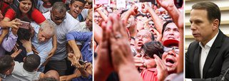 No mesmo dia em que o ex-presidente Luiz Inácio Lula da Silva recebeu uma avalanche de carinho do povo brasileiro, o prefeito de São Paulo, João Doria, faltou a mais um dia de trabalho e foi fazer campanha antecipada em Fortaleza com seu único mote: o discurso de ódio; "Vou mandar um recadinho para o ex-presidente Lula: você, além de sem vergonha, preguiçoso, corrupto e covarde, declarou hoje que o João Doria não deveria viajar, mas administrar a cidade de São Paulo. Lula, além de tudo talvez você não saiba ler. Você é inexpressivo", disse o tucano, que compete com Jair Bolsonaro pelo eleitorado fascista; o prefeito, no entanto, já vem tendo as asinhas cortadas pelo governador Geraldo Alckmin, que não deve permitir nem que ele concorra ao governo estadual