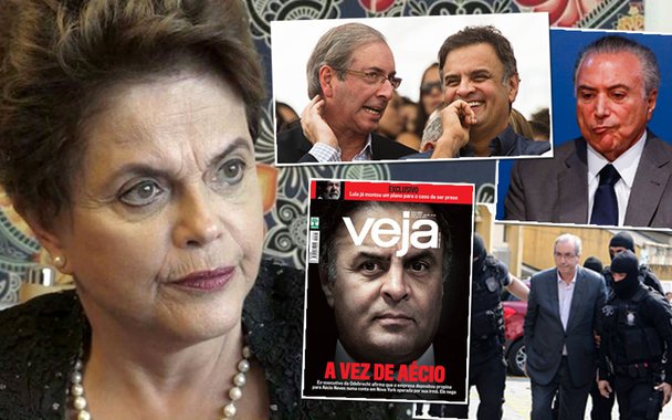 Aécio Neves, que nunca aceitou a derrota nas urnas para a primeira mulher presidente no Brasil, está tão envolvido em esquemas espúrios, que até sua indefectível blindagem parece ter acabado.  A Veja conhecida por sua cortesia com a tucanada, estampou os famigerados “esquemas do Aécio” em sua capa