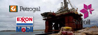 A maior empresa de petróleo dos Estados Unidos, a Shell, a Exxon, e duas estatais europeias, a Petrogal, de Portugal, e a Statoil, da Noruega, já são donas de um pedaço importante do pré-sal brasileiro; as empresas arremataram a área Norte do Campo de Carcará, num lance em que 67,12% do óleo fica com a União; Agência Nacional do Petróleo conseguiu realizar o leilão do pré-sal, após derrubar uma liminar que havia sido obtida pelos petroleiros; segundo o diretor-geral da agência, Décio Oddone, o Brasil perdeu R$ 1 trilhão em investimentos por não ter leiloado antes o pré-sal – uma medida polêmica, que, na visão de muitos analistas, entrega riquezas nacionais a empresas internacionais