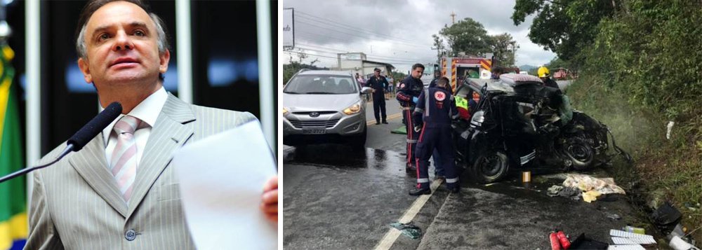 O ex-deputado federal João Pizzolatti (PP) se envolveu nesta quarta-feira, 20, em uma colisão entre três carros de passeio na rodovia SC-421 em Blumenau, no Vale do Itajaí; segundo os bombeiros que atenderam ao chamado, Pizzolatti estava em um Volvo com placas de Joinville e estava alterado, aparentando sinais de embriaguez; João Alberto Pizzolatti, que foi deputado federal até janeiro de 2015 pela 3ª vez, foi denunciado pela Procuradoria-Geral da República pela suposta participação em esquemas de corrupção na Petrobras; segundo a PGR, o político era um dos beneficiários das comissões pagas por empresas que mantinham contrato com a estatal 