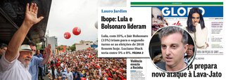 Em condições normais, o jornal O Globo teria feito estardalhaço com a sua primeira pesquisa Ibope sobre sucessão presidencial, em que o ex-presidente Lula aparece com chances de vencer a fatura já em primeiro turno; no entanto, como a Globo promove há mais de três anos uma guerra contra Lula que conseguiu arrasar a economia brasileira, a pesquisa foi escondida numa nota lateral na capa do jornal; outro motivo para noticiá-la de forma discreta é o baixo desempenho de Luciano Huck, o candidato de laboratório que a emissora dos Marinho tenta fabricar para governar o Brasil sem intermediários; como dizem os jovens, deu ruim para a Globo
