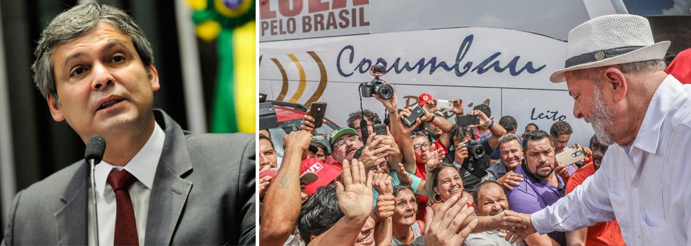O líder do PT no Senado, Lindbergh Farias (PT-RJ), garantiu nesta segunda-feria, 16, que a candidatura do ex-presidente Lula nas eleições de 2018, é irreversível, mesmo no "pior dos cenários", que seria uma eventual condenação judicial em segunda instância; o "pior cenário", segundo o senador, seria a condenação do juiz Sergio Moro vier a ser confirmada pelo Tribunal Regional Federal da 4ª Região (TRF-4); "Pede-se o registro, e começa a campanha de 45 dias. Dia 25 começa, inclusive, o programa eleitoral. Lula pode se registrar e ir para a campanha, independente de condenação", detalha o líder do PT no Senado; Lula lidera todas as pesquisas de intenção de voto para 2018