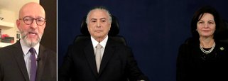 "A esse ponto chegamos: dois dos três poderes são comandados por políticos que têm contas a acertar com a Justiça. Bastava a Raquel Dodge olhar ao seu redor para perceber o tamanho do desafio que tem pela frente. Os procurados faziam festa para a procuradora-geral", diz o jornalista Josias de Souza, ao comentar a posse da procuradora-geral ao lado de Michel Temer, Eunício Oliveira e Rodrigo Maia
