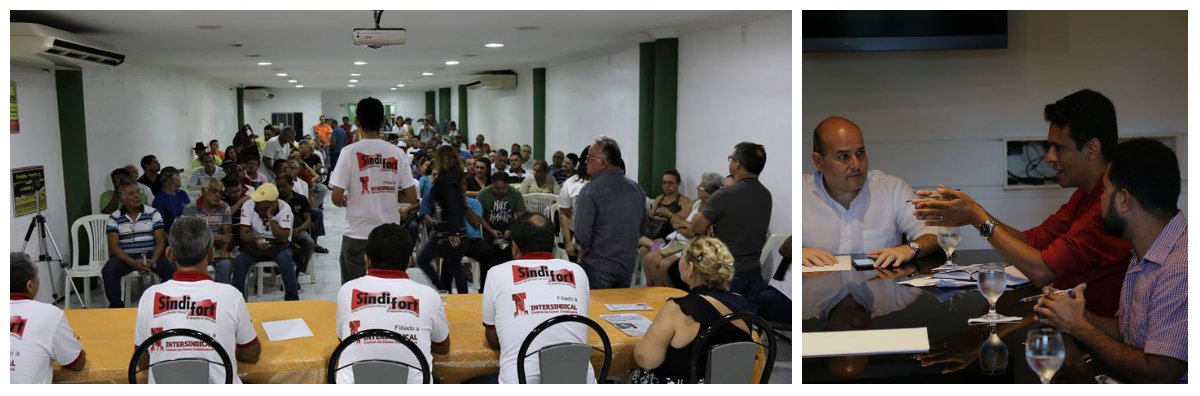  O Sindicato dos Servidores e Empregados Públicos do Município de Fortaleza (Sindfort) está convocando a categoria para um ato público em repúdio à posição da Prefeitura da Prefeitura de Fortaleza de não conceder qualquer reajuste salarial, em 2017. Na última da reunião da Mesa Central de Negociação, realizada dia 30 de maio, o prefeito Roberto Cláudio (PDT) afirmou que, por conta da crise econômica, não poderá conceder reajuste salarial e nem mesmo a reposição da inflação. A data base dos servidores municipais foi em 1º de janeiro e a categoria reivindica um reajuste de 13,60%