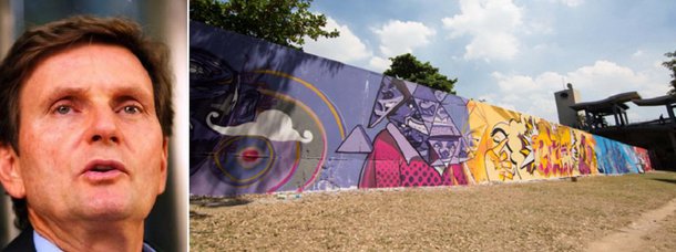 Diferente do radicalismo do prefeito João Doria, em São Paulo, Marcelo Crivella adota uma postura de convivência pacífica e interativas com os grafiteiros e arte urbana no Rio de Janeiro; "O grafite se integrou à cultura do Rio. É muito importante que, em propriedades privadas, se tenha autorização. Se não, fica algo arrogante e que tira a beleza da arte. No espaço público, desde que não seja pichação, tudo bem, se incorporou à nossa cultura", disse o prefeito carioca