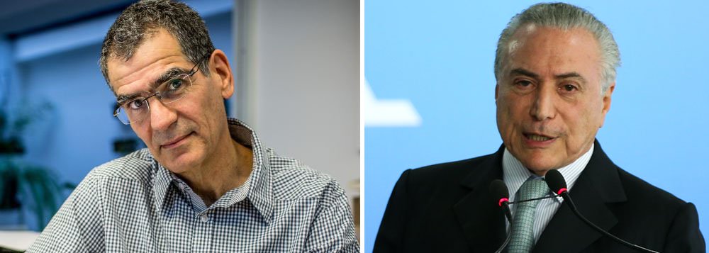 "A coalizão que comandou o processo de impeachment se esfacelou, perdeu o rumo e trabalha para catar os cacos. Difícil que se recomponha ou ache seu rumo. A pinguela ruiu, levando consigo muitos dos que dela se serviram para atravessar o rubicão. Tanto quanto Dilma no início de 2016, Temer é um paciente terminal. Sobrevive, contudo, por falta de alternativa", diz o cientista político Fernando Limongi, professor da USP e pesquisador do Cebrap