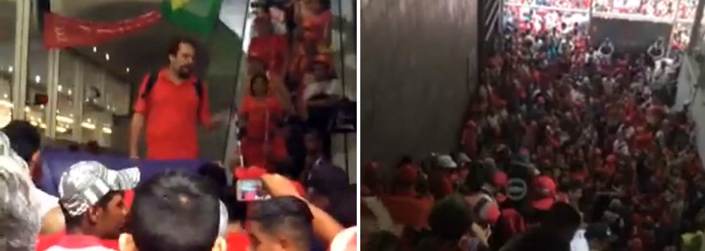 Integrantes do MTST (Movimento dos Trabalhadores Sem Teto) ocuparam a sede da Secretaria de Habitação do Estado, na rua Boa Vista, região central de São Paulo, com o objetivo de pressionar o Estado por respostas à demanda dos sem teto diante da reintegração de posse determinada pelo TJ-SP em um terreno ocupado há pouco mais de três meses em São Bernardo do Campo; o grupo estima que 6.000 pessoas participam do ato