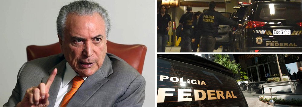 "A conclusão da Polícia Federal entregue ao STF de que há indícios de corrupção na relação entre Temer e Joesley, evidenciada pela mala de 500 mil reais nas mãos de Rocha Loures colocou Temer em maus lençóis, pra variar", diz o colunista do 247 Alex Solnik; "Temer rebateu as acusações de Joesley com um processo por injúria, calúnia e difamação. Podemos concluir que ele também vai processar a PF? Sim. Para ser coerente, Temer tem que processar a Polícia Federal", diz Solnik 