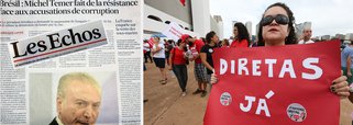 Com chamada de capa, o maior jornal econômico francês, Les Echos, publica três reportagens nesta segunda-feira (22) sobre a crise política no Brasil e as consequências das repetidas denúncias de corrupção envolvendo os políticos brasileiros; ao jornal, a economista-chefe da XP Investimentos, Zeina Latif, diz em entrevista ao jornal que "a única saída para o Brasil é criar um comitê de salvação pública nacional"; já o Le Monde diz que Temer "corre contra o relógio"