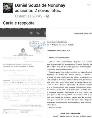 O juiz Daniel Souza de Nonohay deu um puxão de orelhas no presidente Ives Gandra da Silva Martins Filho, e devolveu a recomendação com outra: ”Recomendo à Vossa Excelência que não dê sinalizações públicas de caráter político em desacordo com o que pensa a coletividade”