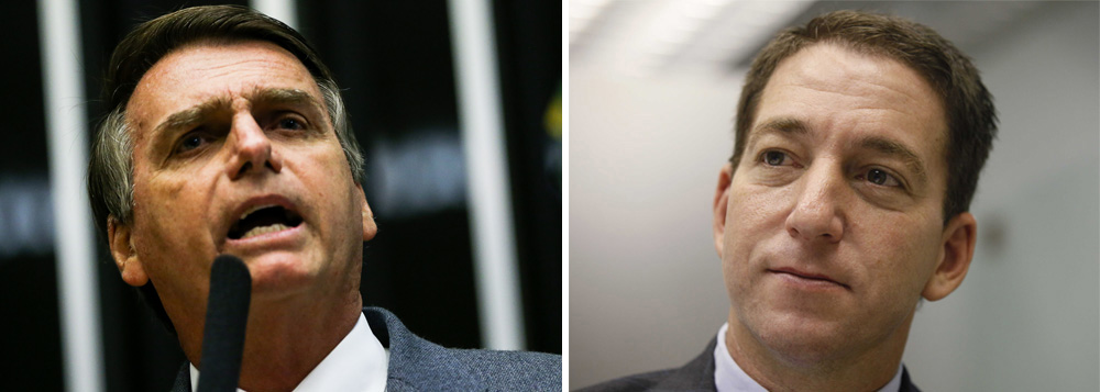 Jair Bolsonaro e Glenn Greenwald