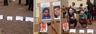 Um grupo de manifestantes realizou nesta sexta-feira, 20, um protesto em frente ao prédio da Prefeitura de São Paulo contra a proposta de "ração humana" do prefeito João Doria (PSDB); manifestares levaram ração de cachorro e colocaram o produto em recipientes com os nomes de Doria e alguns de seus auxiliares como Eloisa Arruda (secretária de Direitos Humanos), Wilson Martins Poit, (secretário de Desestatização e Parcerias), e Julio Semeghini Neto (secretário de Governo)
