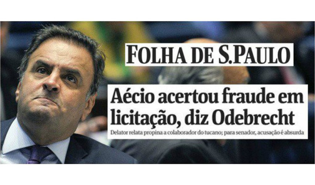 Parece notícia velha, mas não é. O senador Aécio Neves (PSDB-MG) foi delatado pela Odebrecht por receber propinas entre 2,5% a 3% por contrato com a empreiteira