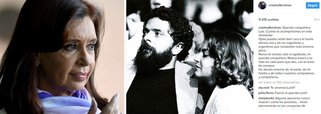 Ao publicar uma foto antiga do ex-presidente Lula com a ex-primeira-dama Marisa Letícia em sua conta no Instagram, a ex-presidente Cristina Kirchner disse que a Argentina partilha "esta pena enorme"; "Nunca se sinta sozinho ou oprimido, meu caro amigo, Marisa estará ao seu lado a cada passo que você dá, com amor sempre. Um grande abraço da minha família e todos os nossos colegas", escreveu Cristina 