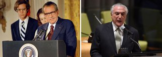 Os mesmos fatores que levaram a renúncia de Richard Nixon da presidência dos EUA, em 1974, estão presentes na crise que acompanha o governo Michel Temer: colapso da economia, revolta da juventude e um escândalo que envolve assessores diretos do presidente", escreve Paulo Moreira Leite; "A diferença, no Brasil, é que os mesmos elementos se apresentam de forma muito mais grave. Vive-se uma depressão do conjunto da atividade econômica, em vez de uma recessão convencional. Destruição deliberada de instrumentos de prestação de serviços necessários a maioria da população, como os governos estaduais"; para o articulista, "com a reforma da Previdência Temer pode encontrar o Vietnã que vai assinalar o fim de seu governo"