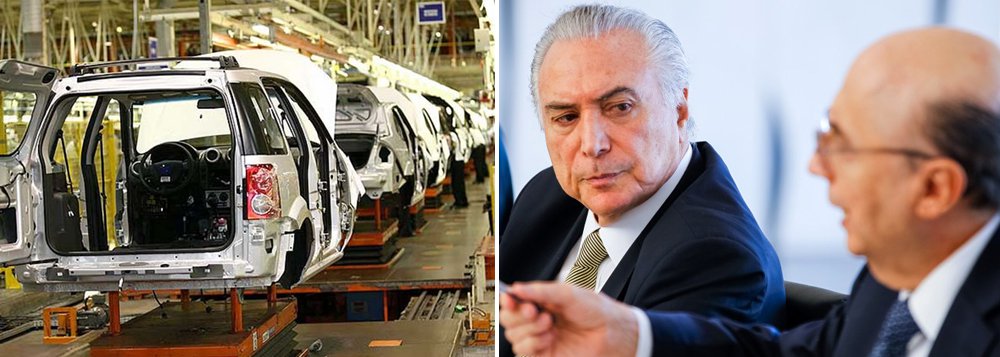 Produção de veículos registrou queda de 11,2% em 2016 em comparação com 2017, segundo a Associação Nacional de Fabricantes de Veículos Automotores (Anfavea). De janeiro a dezembro, foram montadas 2,16 milhões de unidades contra 2,43 milhões no mesmo período de 2015; no ano passado, mercado teve queda de 20,2% nas vendas e as indústrias fecharam o ano com 9,29 mil vagas a menos do que em dezembro de 2015; recessão da economia comandada por Michel Temer e pelo ministro da Fazenda, Henrique Meirelles, deve se aprofundar em 2017
