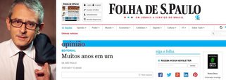 "Há algo errado numa jovem democracia que depõe, pela via legítima da Constituição, dois chefes de Estado num lapso de 24 anos. Falharam os controles que deveriam evitar o uso desse recurso brutal e traumático contra o mandato presidencial concedido pelo voto direto", diz editorial da Folha, de Otávio Frias Filho, que apoiou o golpe parlamentar de 2016, que praticamente quebrou a economia brasileira