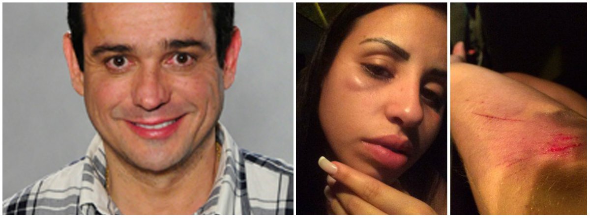 
O ator Hugo Gross negou envolvimento com as agressões que sua ex-mulher, a modelo Jéssica França Ferreira, de 24 anos, diz ter sofrido na portaria de seu prédio na Zona Oeste do Rio; ele enviou um vídeo que mostra uma mulher, que seria Jéssica, causando danos em sua portaria; a Polícia afirma que recebeu as imagens e que investiga o vídeo; segundo o ator, funcionários do prédio disseram que, após Hugo se recusar a atender à ex-esposa, "ela começou a quebrar tudo, se jogou no chão, puxou o próprio cabelo, arrancou um pouco e colocou na bolsa" Hugo disse que Jéssica não aceitou o término do relacionamento
