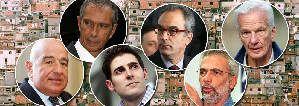 Relatório da ONG Oxfam aponta que os seis homens mais ricos do Brasil possuem uma fortuna equivalente ao registrado pela metade da população mais pobre do país, cerca de 100 milhões de pessoas; na lista dos mais ricos estão o sócio da Ambev, Jorge Paulo Lemann, o dono do banco Safra, Joseph Safra, outros dois sócios da Ambev Marcel Hemann Telles e Carlos Alberto Sicupira, o cofundador do Facebook, Eduardo Saverin, além do herdeiro das Organizações Globo João Roberto Marinho; fortuna acumulada por estes empresários chega a US$ 79,8 bilhões; em níve mundial, oito pessoas acumulam a mesma riqueza que a metade mais pobre da população, cerca de 3,6 bilhões de pessoas