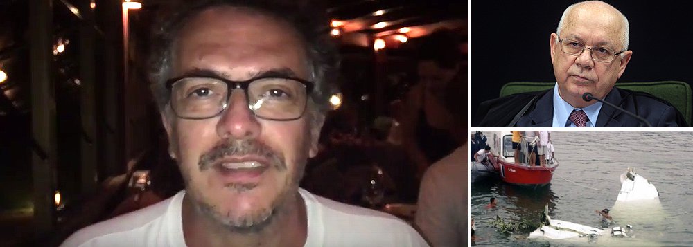 O jornalista Claudio Julio Tognolli, um dos principais repórteres investigativos do País, relata, em seu canal no Youtube, uma das primeiras linhas de investigação da Polícia Federal sobre a morte de Teori Zavascki; segundo ele, há uma base de dados que permite consultas sobre todas as aeronaves do mundo e o jato que caiu no litoral recebeu 1.885 consultas no dia 3 de janeiro deste ano; "conspiração ou não, é uma linha de investigação da PF", diz Tognolli; assista