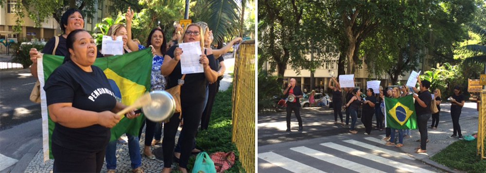 Servidores realizam protestos em diferentes pontos do Rio de Janeiro contra o atraso em pagamentos salariais e do 13°; cerca de 200 funcionários da Uerj e do Hospital Pedro Ernesto faziam uma manifestação em frente à Uerj; eles protestam contra o atraso no pagamento dos salários de novembro; o salário de dezembro e o 13º também não foram pagos; ainda não há previsão para a regularização