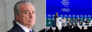 No último dia de reuniões do Fórum Econômico Mundial, em Davos, o Brasil simplesmente foi esquecido; discussões giraram de forma geral em torno das previsões de crescimento do mundo rico, além da China e Índia; já o Brasil, segundo relatório divulgado recentemente pelo Fundo Monetário Internacional (FMI), entre outubro e janeiro a expansão econômica esperada para o Brasil em 2017 foi reduzida de 0,5% para 0,2%; desempenho no segundo semestre de 2016 foi o previsto e pioraram