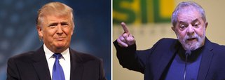 O presidente eleito dos Estados Unidos, Donald Trump, elogiou medidas do governo de Luiz Inácio Lula Silva em uma entrevista concedida em 2004, quando o petista estava na Presidência do Brasil; "Lula está realizando um trabalho admirável, da melhor qualidade. Estou muito otimista com relação ao seu governo", avaliou o republicano em entrevista à Folha de S.Paulo quando o reality show "O Aprendiz", que comandava, estava prestes a estrear na tv norte-americana