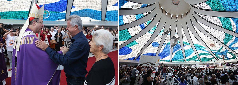 O novo cardeal e presidente da Conferência Nacional dos Bispos do Brasil, dom Sérgio da Rocha, celebrou a sua primeira missa, na Catedral Metropolitana de Brasília, após ser nomeado pelo Papa Francisco em 19 de novembro; “Sinto mais força como parte da família cristã. Meu trabalho ainda é ser um pastor e orientar os cordeiros, e peço iluminação para fazer isso bem com esse título”, disse o cardeal 
