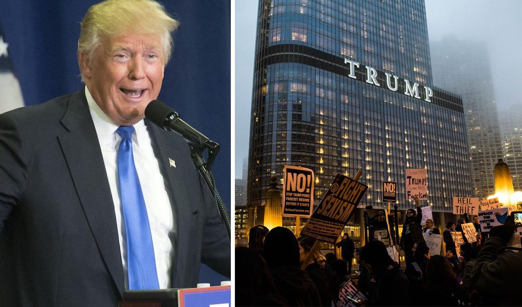 Ação impetrada em um tribunal federal em Manhattan acusa o presidente dos EUA, Donald Trump, de violar a cláusula da Constituição dos Estados Unidos sobre "emolumentos estrangeiros"; ação diz que a violação está relacionada a leasings de governos estrangeiros em Trump Towers e outras transações envolvendo propriedades do presidente