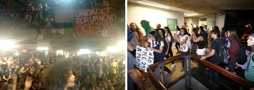 Estudantes da Universidade de Brasília (UnB) ocuparam a reitoria da instituição na noite de ontem (31) em protesto contra a  Proposta de Emenda à Constituição (PEC) que limita os gastos públicos pelos próximos 20 anos e que está em tramitação no Senado; no Distrito Federal, além da UnB, seis escolas estão ocupadas, de acordo com a Secretaria de Educação; em todo o Brasil, segundo levantamento feito pela  União Nacional dos Estudantes (UNE), 134 campi universitários e mais de 1 mil escolas e institutos federais estão ocupados
