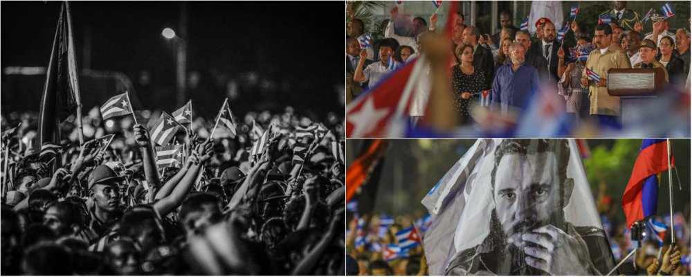 Após despedida de nove dias que mobilizou Cuba, Fidel Castro foi enterrado na manhã deste domingo (4) no cemitério Santa Ifigênia, em Santiago, no leste do país; as cinzas de Fidel, que governou por 49 anos após implantar o comunismo em Cuba, foram depositadas ao lado do mausoléu do herói nacional de Cuba, Jose Martí (1853-95); a cerimônia de enterro, de acesso restrito, não foi transmitida pela TV estatal cubana; o ato teve a presença de vários convidados internacionais, entre os quais os ex-presidentes Luiz Inácio Lula da Silva e Dilma Rousseff e o mandatário venezuelano, Nicolás Maduro; os três foram abraçados por Raúl ao final do discurso; confira fotos das homenagens