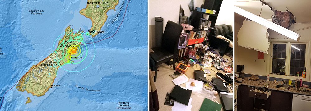 Tremor de magnitude 7,4 atingiu a região central da Nova Zelândia logo após a meia-noite pelo horário local (9:02 deste domingo pelo horário de Brasília), disse o Serviço Geológico dos Estados Unidos; Defesa Civil da Nova Zelândia emitiu um alerta de tsunami, aconselhando moradores na costa leste de South Island a buscar abrigo em áreas mais altas