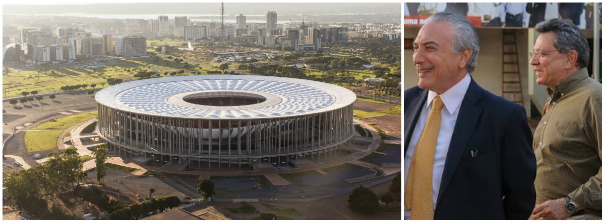 Tadeu Filippelli, que foi vice-governador do Distrito Federal e hoje atua no gabinete da Presidência da República como homem de confiança de Michel Temer, cobrou propina da empreiteira Andrade Gutierrez na obra do estádio Mané Garrincha, de Brasília, sede da Copa do Mundo de 2014; o esquema, em que a empresa negociou 1% de pagamento de propina, foi iniciado pelo ex-governador José Roberto Arruda e herdado pelos sucessores, Agnelo Queiroz e Filipelli; a obra custou 87% acima do preço original, R$ 1,4 bilhão; Planalto ainda não se pronunciou sobre a demissão ou não de Filippelli