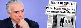 Ao noticiar a operação de busca e apreensão nas gráficas que atuaram na campanha presidencial de 2014, Folha de S. Paulo manchetou que o alvo foi a "campanha de Temer",  e não a "campanha de Dilma" ou "Dilma-Temer"; a sutileza significa que o objetivo da ação movida pelo PSDB no Tribunal Superior Eleitoral será a cassação de Temer; a questão é saber se depois do chamado "golpe dentro do golpe", o Brasil terá eleições diretas, como querem 63% dos brasileiros, segundo o Datafolha, ou indiretas, com um novo presidente escolhido por um Congresso com mais de 200 parlamentares investigados