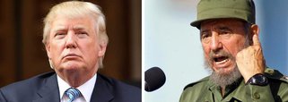 O presidente eleito dos Estados Unidos, Donald Trump, comentou a morte do líder cubano, chamando Fidel Castro de "um ditador brutal que oprimiu seu próprio povo por quase seis décadas"; “O legado de Fidel Castro é de pelotões de fuzilamento, roubo, sofrimento inimaginável, pobreza e negação de direitos humanos fundamentais”, afirmou Trump, em comunicado; na campanha presidencial, Trump ameaçou reverter as ações do presidente Barack Obama de abertura de relações com Cuba; o vice-presidente eleito, Mike Pence, escreveu no Twitter: "O tirano Castro está morto"