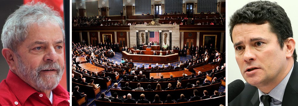 Endereçada ao embaixador do Brasil em Washington, Sérgio Amaral, a carta assinada por um grupo de 12 deputados do Partido Democrata acusa o juiz Sérgio Moro, da Lava Jato, de perseguir o ex-presidente Lula com decisões "arbitrárias"; "Estamos especialmente preocupados com a perseguição do ex-presidente Lula da Silva, que viola as normas de tratados internacionais que garantem o direito da defesa para todos os indivíduos", escrevem os parlamentares; "Exortamos as autoridades federais do Brasil a fazer todo o possível para proteger os direitos dos manifestantes, líderes de movimentos sociais e líderes da oposição, como o ex-presidente Lula", continuam, fazendo ainda críticas ao governo Temer